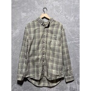 Taylor Stitch Men's Size XL 44 Brown Plaid Button Up Cotton Longsleeve READ DES.